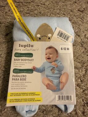Baby Blue Acorn Woodland Unisex Bodysuit Onesie - size 6-12M